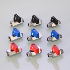 1/4"-1/2" Messing Mini Kugelhahn Pneumatik Druckluft Wasserhahn verchromt Hahn