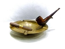 Vintage Pfeifenablage/Ascher Zigarrenascher Messing 350g 30er/40er Sammlerstück