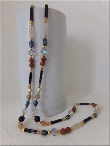 Neu lange kette steine glas - steine,