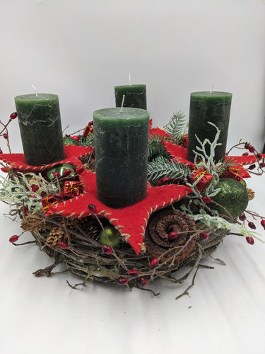 Adventskranz kugel stern - adventskranz,