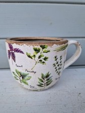 Pflanztasse Steinzeug Kräuter 21x14,5xH23,5cm