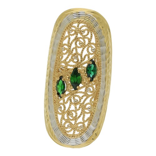 Ring mit grünen steinen - grünen,