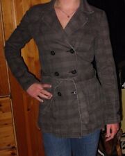 •♥• Damenjacke Sublevel Jacke Trenchcoat Kurzmantel Gr. S schwarz beige •♥•