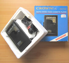 CROWN Japan WM-T106 AM/FM Stereo Radio Cassette Player Kassettenspieler in OVP