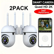 NEU 2er Pack Innen Überwachungskamera, 1440P WiFi Kamera mit Telefon APP BABYKAMERA