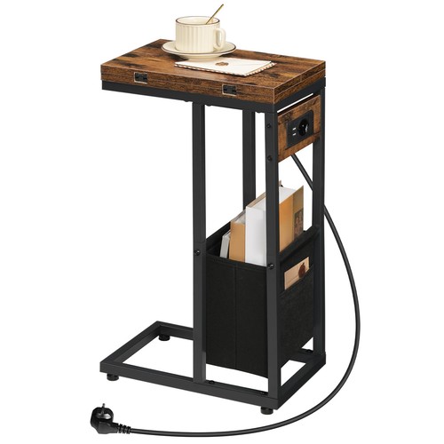 Side table with charging - with,