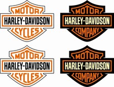 Harley Davidson Original Aufkleber 2 Verschiedene 4 Stück 62mmX48mm NEU.Sticker 