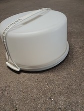 Tortenbehälter - groß - 2er - Set - 1 mit Haltegriff  + Haube - 1 mit Deckel