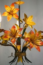 italienischer florentiner  Kronleuchter Deckenlampe Lüster um 1970 überarbeitet