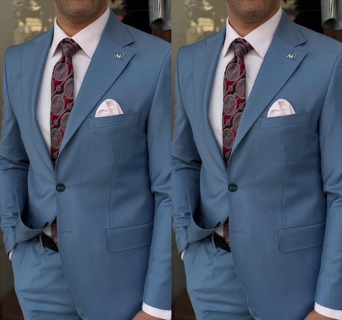 Blau maßgeschneiderter herren - maßgeschneiderter,