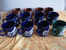 12 Glühweinbecher in  blau, braun , grün 0,2l Weihnachtsmarkt aus Gastro