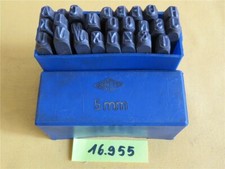 Schlagbuchstaben 5 mm A-Z und & Einschlagbuchstaben Schlagstempel Punziereisen #