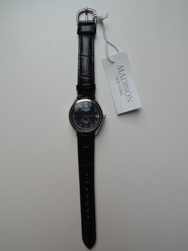 Armbanduhr mit lederarmband - armbanduhr,