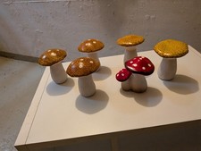 5x Keramikpilze Deko