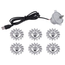 2X(Automatischer Drehspieß Grill Werkzeuge Metall BBQ Drehrahmen Zahnrad mit USB8433