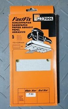 Festool/ Protool Schleifstreifen FastFix, 115/228, P80, 10er Lochung, 5Stück 