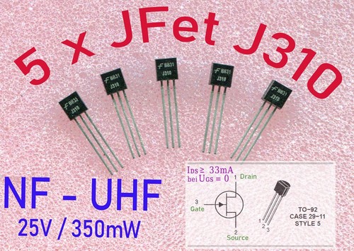 J310 n channel jfet 25v - n-channel,