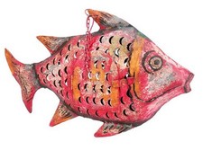 Metallfigur großer Fisch aus