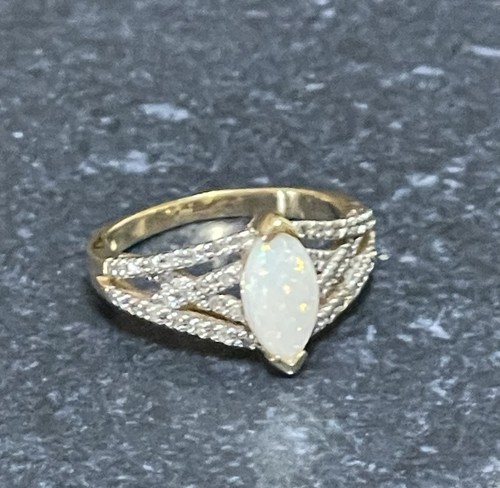 14k gold opal ring 1990er - gold,
