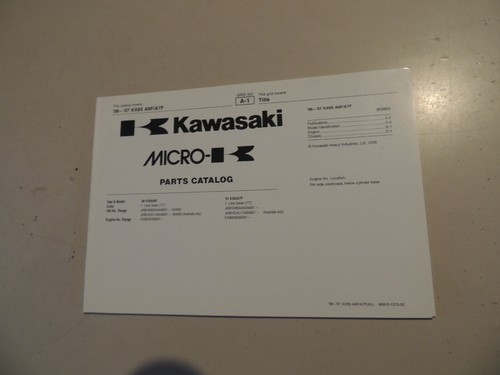 Parts catalog kawasaki kx65 - parts,
