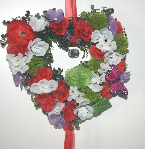 Fröhlich buntes blütenherz - buntes,