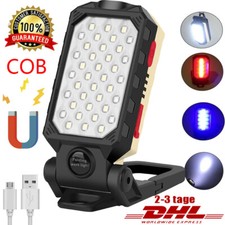 LED Arbeitsscheinwerfer Akku Baustrahler Werkstattlampe USB Flutlicht Camping DE