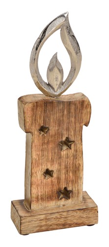 Weihnachtsdeko kerze mangoholz - weihnachtsdeko,