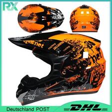 Orange Helme Unisex Crosshelm Quadhelm DOT Rollerhelm Motorcross Integralhelm