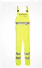 Warnschutz Latzhose, 3M Scotchlite Reflexgewebe, Neon  gelb Größe 62