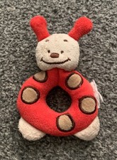 Marienkäfer, hellrot Greifling mit Rassel von Babylove 13 cm, gebraucht