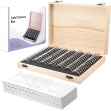 Münzaufbewahrung Holz Box