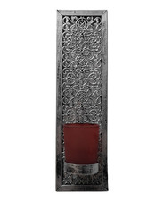 Wand Deko Metall silber