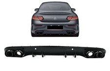 Diffusor Doppelt Tipps für Mercedes C C205 A205 14-19 C43 Look Night-Paket