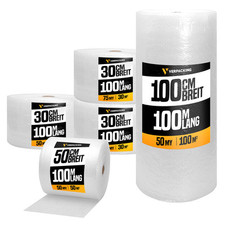 Luftpolsterfolie 100cm 50cm 30cm - 100m Luftpolster Rolle 50my 60my 75my Polster