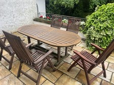 Gartenmöbel Aus Teakholz 6Sitze & Ovaler Tisch