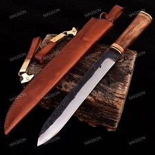 Mittelalter Arbeitsmesser Kelten Wikinger Hartholz Lederscheide MAQ1715