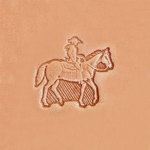 Stempel pferd mit reiter - 3d,
