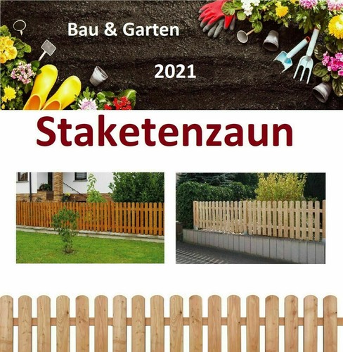 Staketenzaun honigfarbe - staketenzaun,