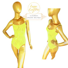 W BODY By Wolford S Small Lemon Yellow Transparent Spaghetti Straps Transparent