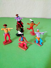 PLASTY der 70er Swoppet Steckfiguren Wildwest INDIANER COWBOYS  Timpo Elastolin