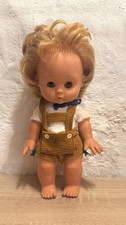 DDR Rauenstein Vollgummipuppe – Puppe mit Latzhose – 70er Jahre