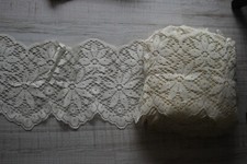 5m x 27cm edle alte antike Spitzenborte spitze Baumwolle Bordüre Shabby Landhaus
