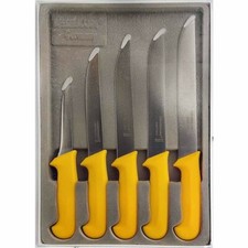 Metzgermesset Set 5-tlg Küchenmesser  Fleischermesser Stechmesser Ausbeinmesser 
