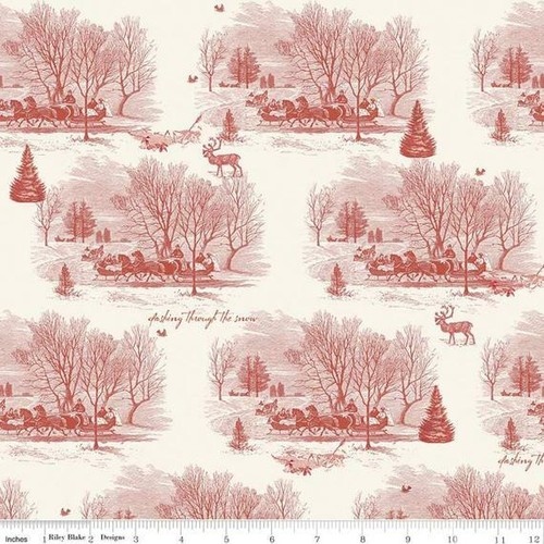 Fat quarter yuletide dashing - fat,