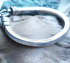 Schlangenkette 20 cm Silber Eckig 5,5 mm Armband Handarbeit Massiv Schlicht 