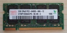 Hynix 2GB DDR2 800MHz SO-DIMM PC2-6400S RAM – 2Rx8 – Model HYMP125S64CP8