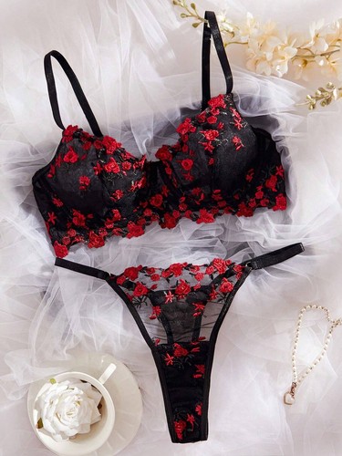 Ladies sexy floral embroidered - ladies,