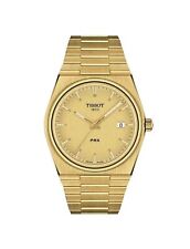 Neu Tissot PRX Champagner Zifferblatt Gelbgold PVD 40mm Herrenuhr T1374103302100