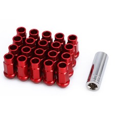 20x Radschraube M14x1.5 x 50mm Kegelbund Rot Radbolzen Stehbolzen für Alufelgen