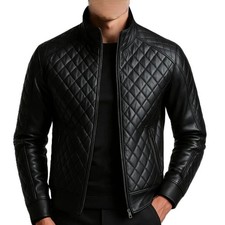 Herren Echt Lammleder Schwarz